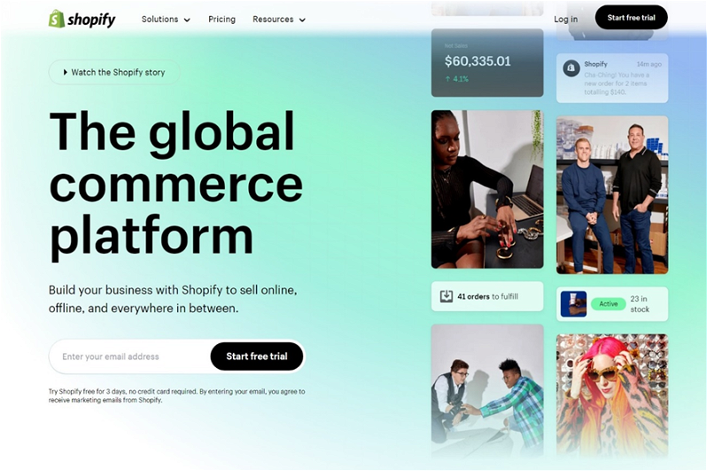 plataforma de comercio electrónico Shopify