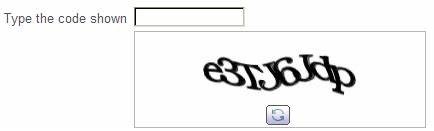 Ejemplo de captcha de reproducción de texto