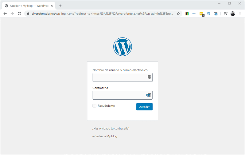 login WordPress