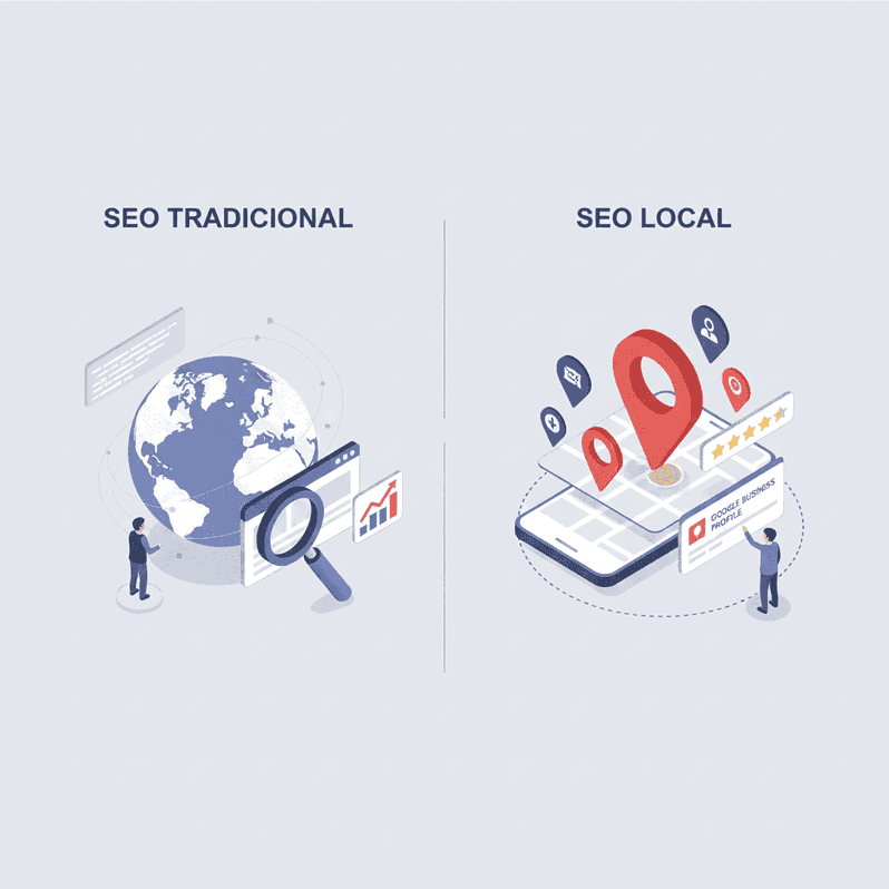 Comparativa entre SEO tradicional y SEO local