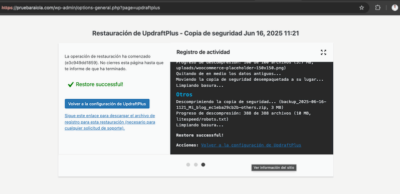 restauración completamente finalizada