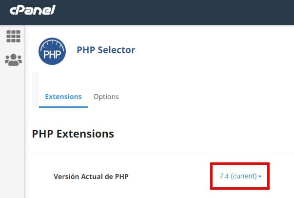 La versión de PHP recomendada en los requisitos de WordPress es la 7.4 o superior.
