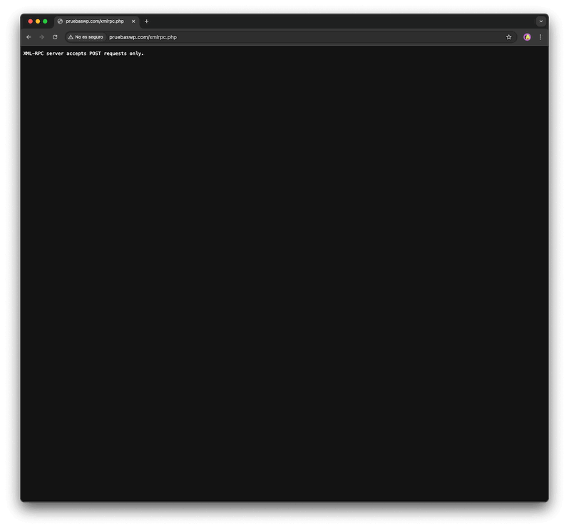 petición al fichero xmlrpc.php