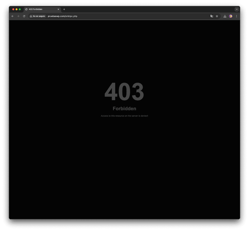 respuesta a xmlrpc.php no activo