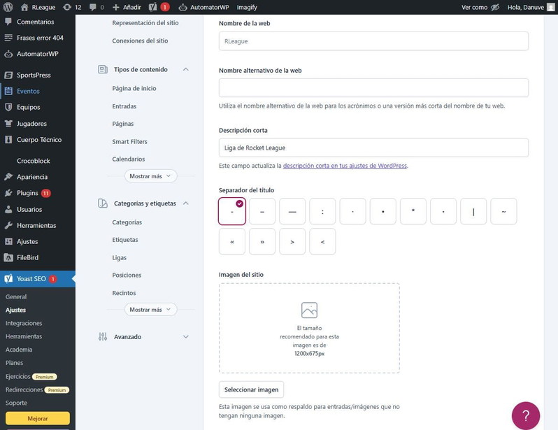 Ajustes de Open Graph en Yoast SEO