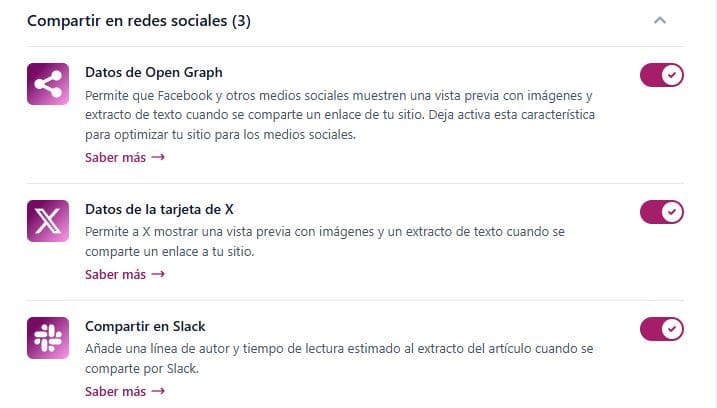 Activar datos Open Graph en Yoast SEO